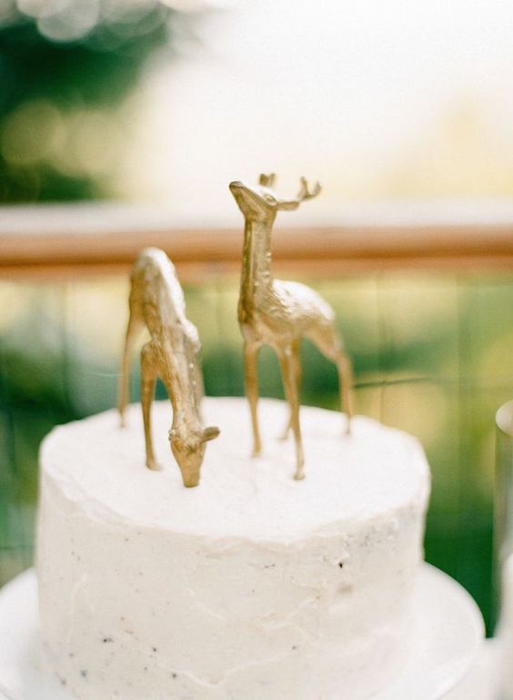 topo de bolo de casamento de animal