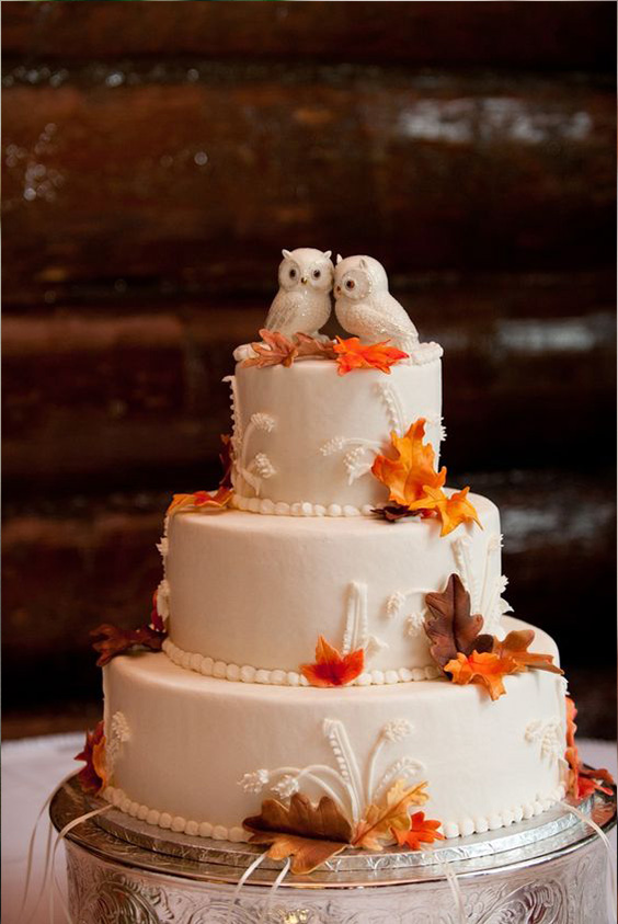 topo de bolo de casamento de coruja