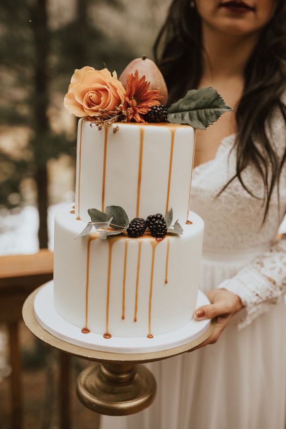 topo de bolo de casamento flores
