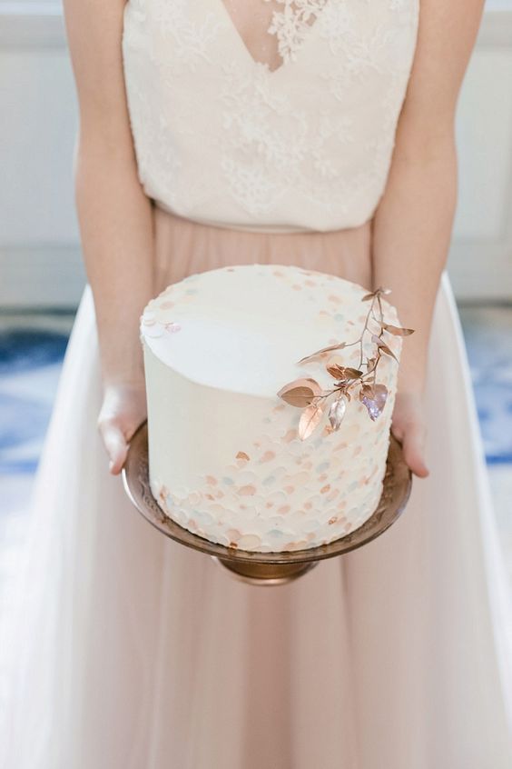  Topo de bolo de casamento de flor única