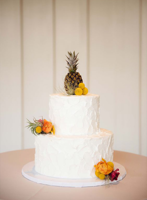 Topo de bolo de casamento de frutas