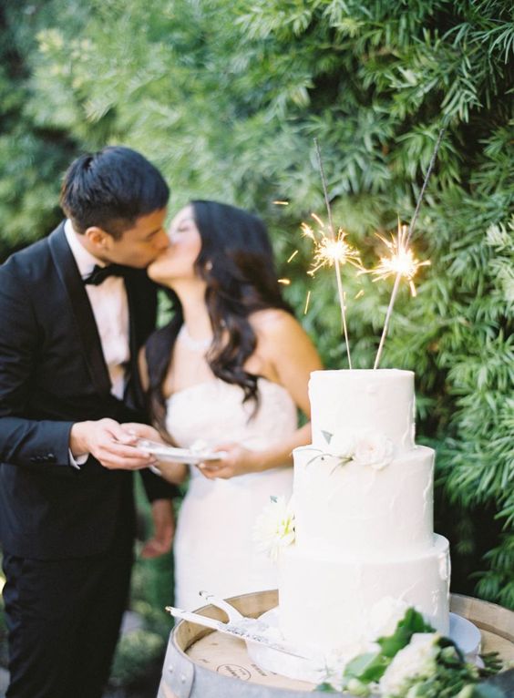 Topo de bolo de casamento sparkles
