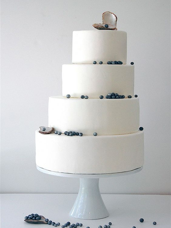 topo de bolo de casamento minimalista mirtilo