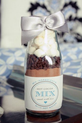 mix para chocolate quente lembrancinha de casamento