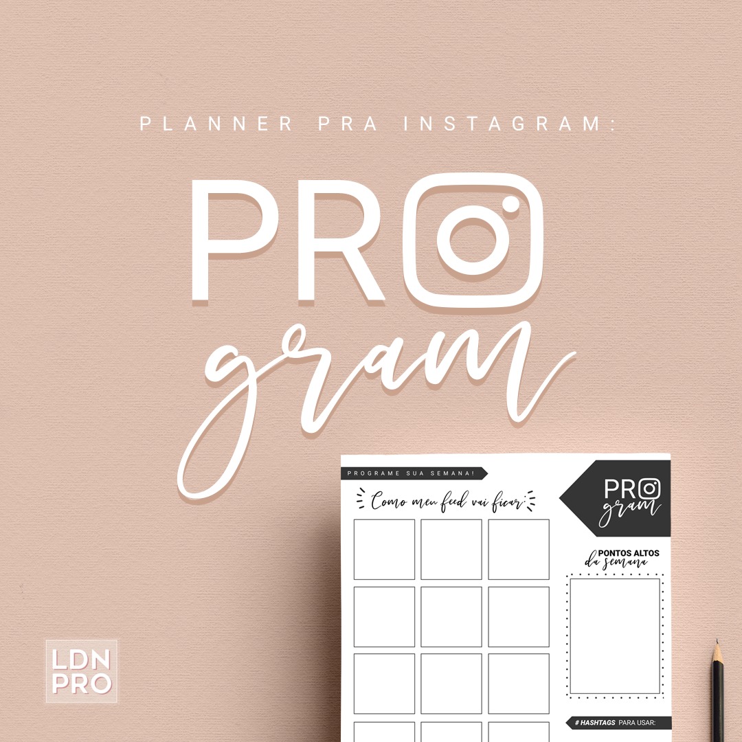 PROgram &#8211; Planner Semanal de Instagram