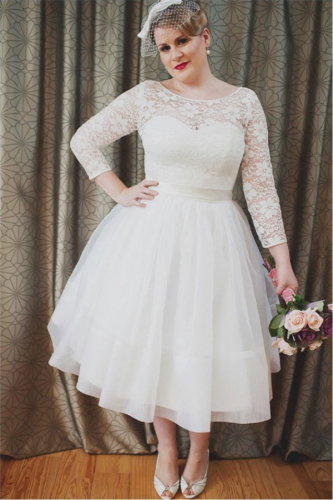 vestido de noiva simples plus size curto