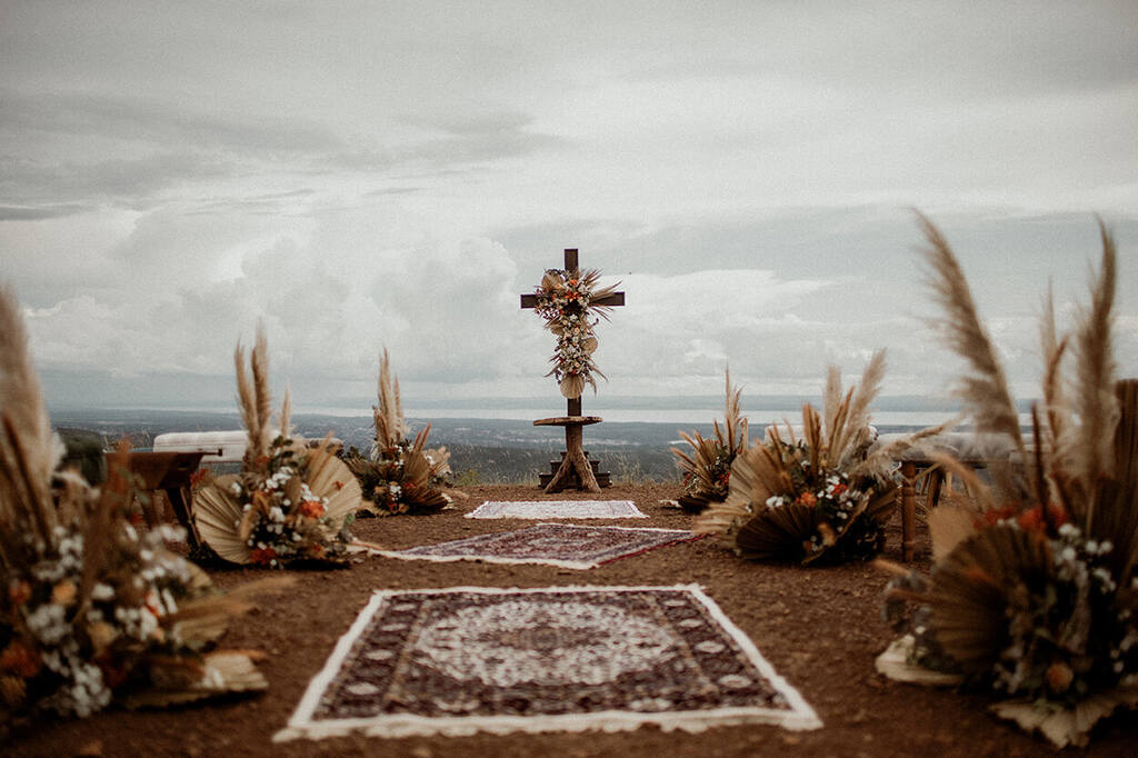 cerimônia ao ar livre boho