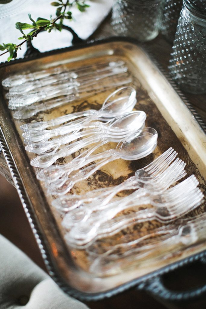  talheres em acrílico