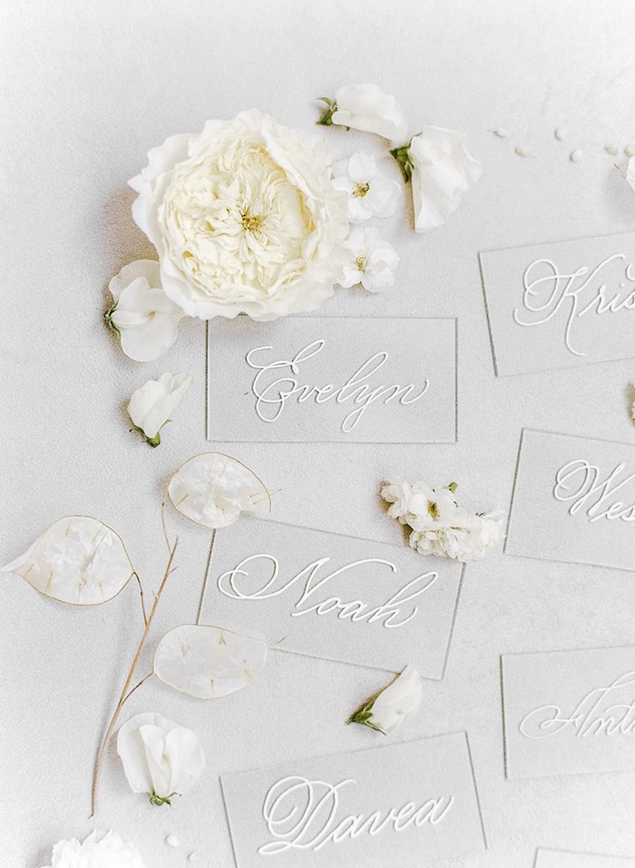  nomes dos convidados no acrílico