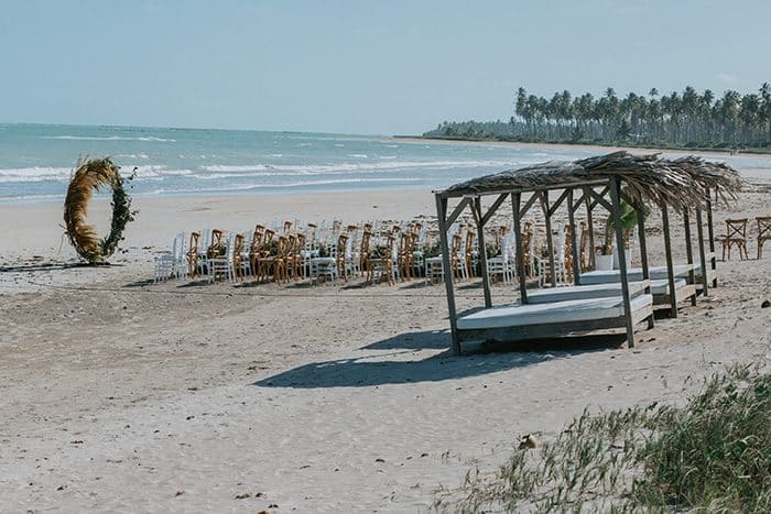 Casamento pé na areia com vibe boho em São Miguel dos Milagres &#8211; Camila &#038; Matheus