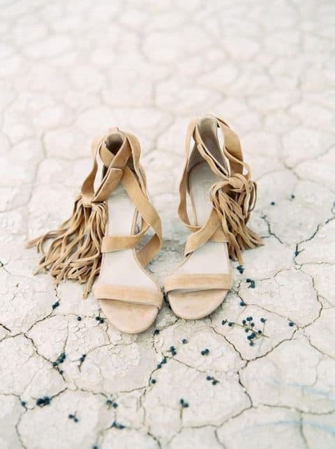 sapato de noiva sandália com franjas