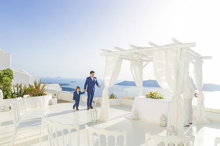 Destination Wedding simples e intimista ao pôr do sol em Santorini &#8211; Graciella &#038; Joel