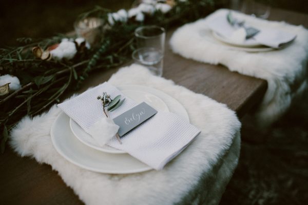 mesa posta para casamento no inverno