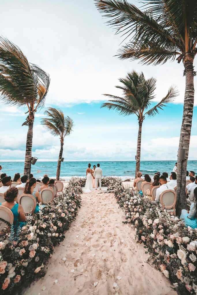 casamento pé na areia na praia do hotel xcaret méxico