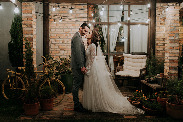 Mini wedding rústico e aconchegante no final da tarde em Santa Catarina – Graziela & Andrey