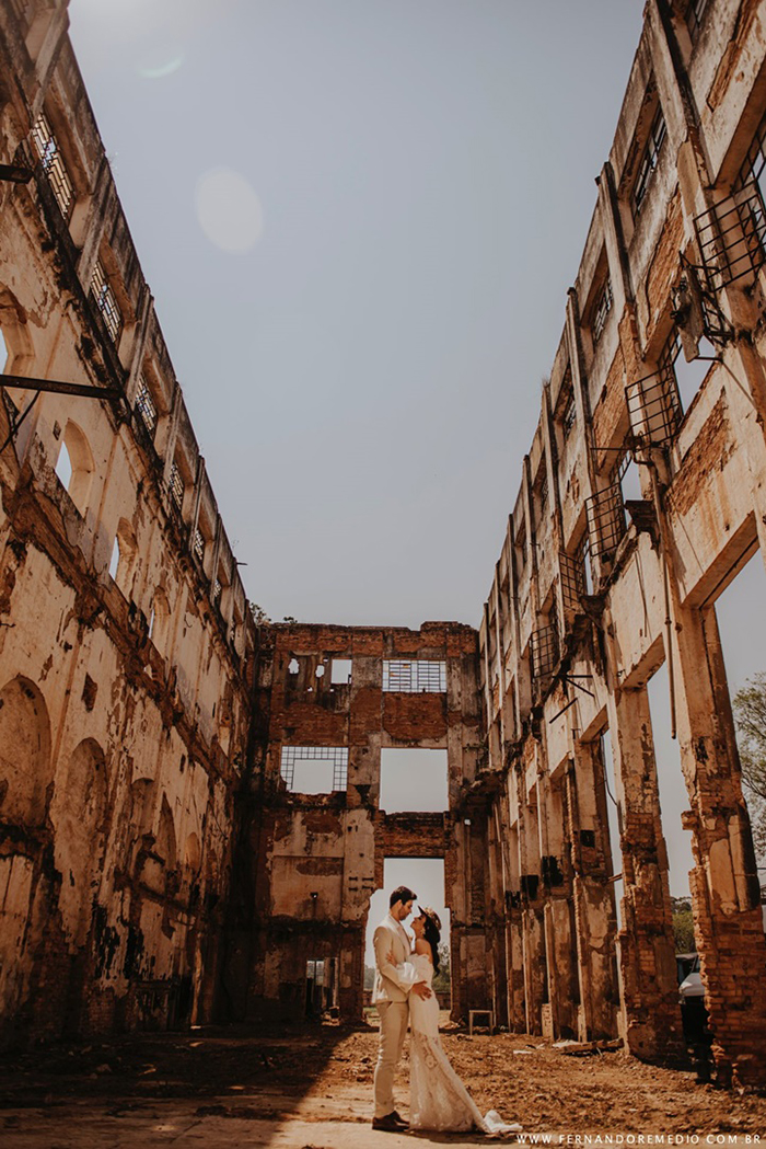 {Editorial “SIM”} Elopement wedding boho nas ruínas de uma antiga usina em Piracicaba
