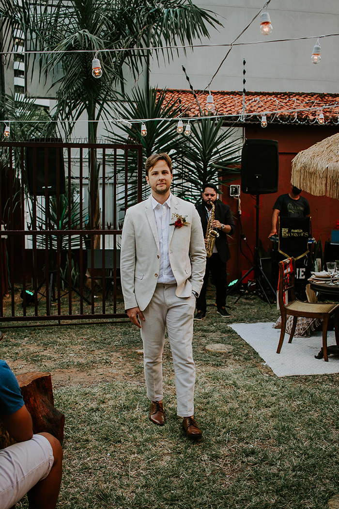 Destination wedding boho surpresa para o noivo em Salvador
