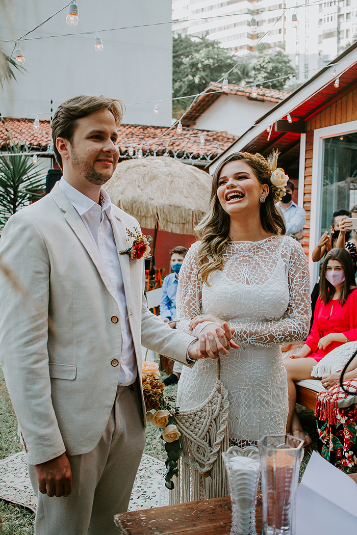 Destination wedding boho surpresa para o noivo em Salvador