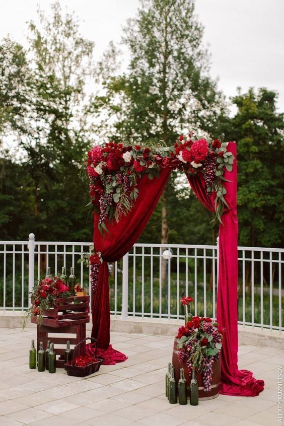  altar para casamento marsala