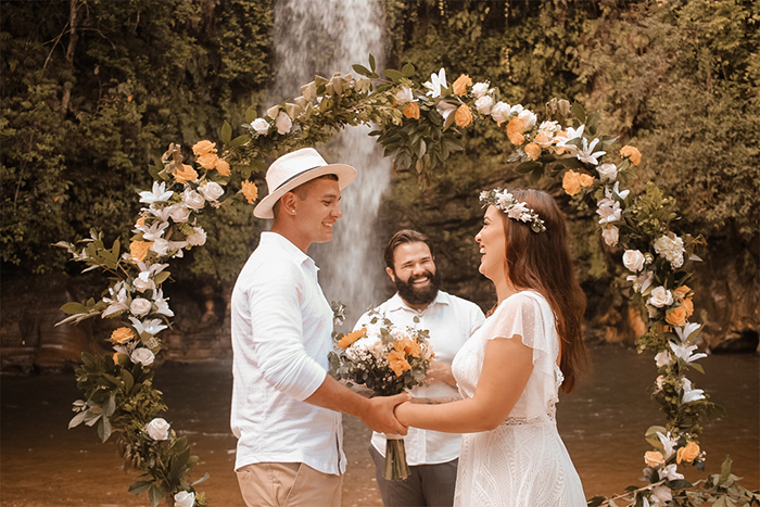 Elopement wedding adorável numa cachoeira em Goiás &#8211; Ingrid &#038; Márcio  