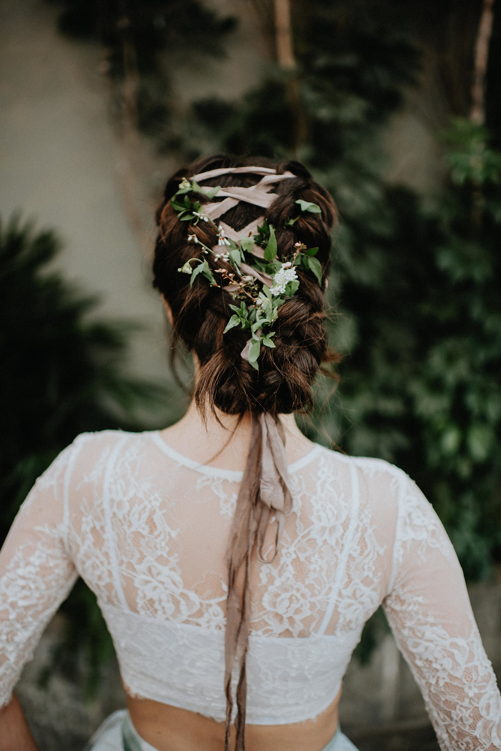 penteado de noiva para casamento verde