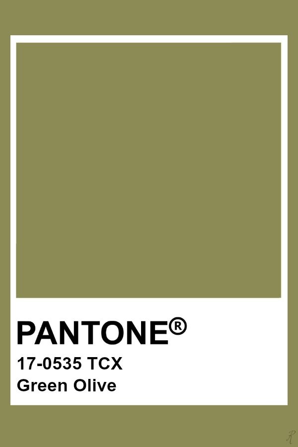 pantone green olive