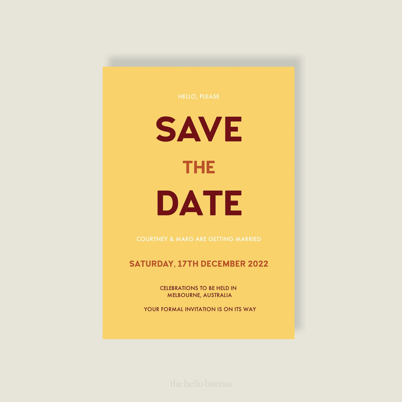 save the date com data do casamento