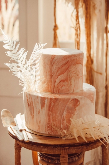 bolo de casamento terracota