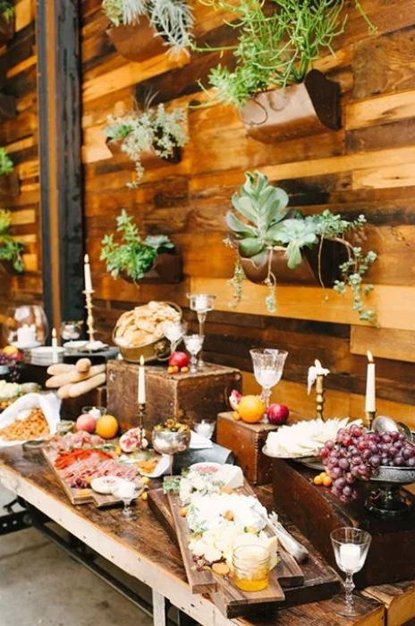 mesa de frutas e queijos buffet de casamento