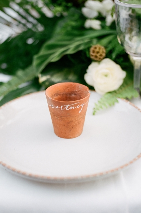 vasinho de cerâmica para decoração de casamento terracota