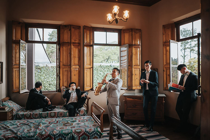 Casamento no campo com costumes coreanos