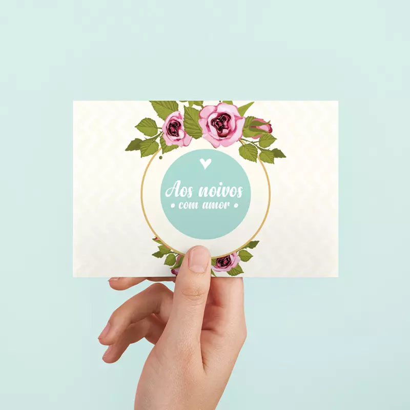 cart&atilde;o e agradecimento aos noivos