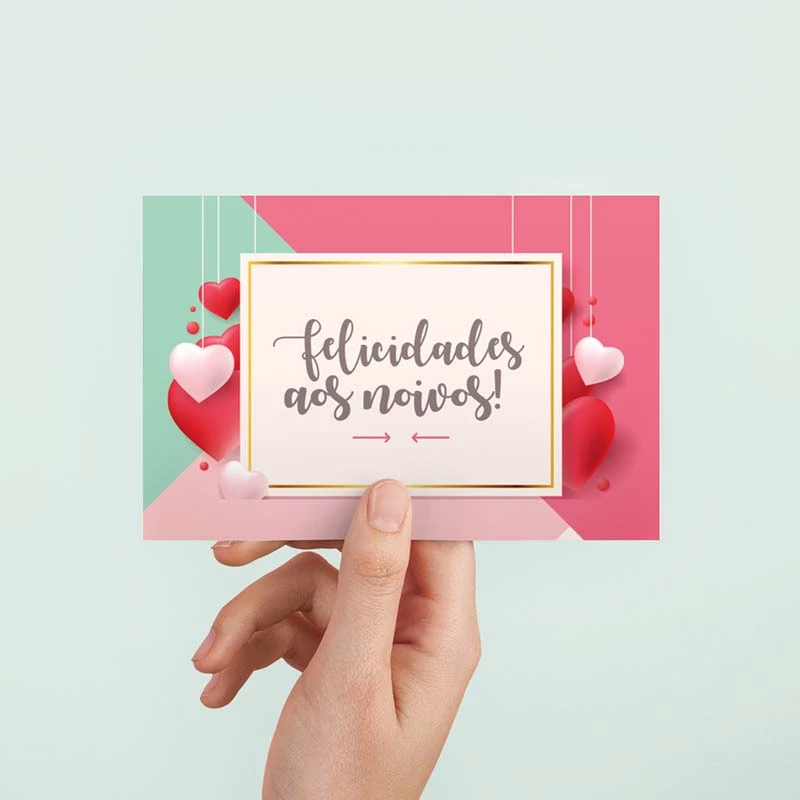 cart&atilde;o e agradecimento aos noivos