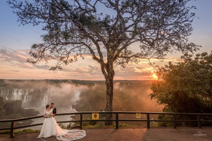 noivos nas Cataratas do Iguaçu