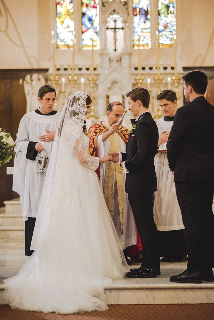 cerimônia de casamento na igreja católica