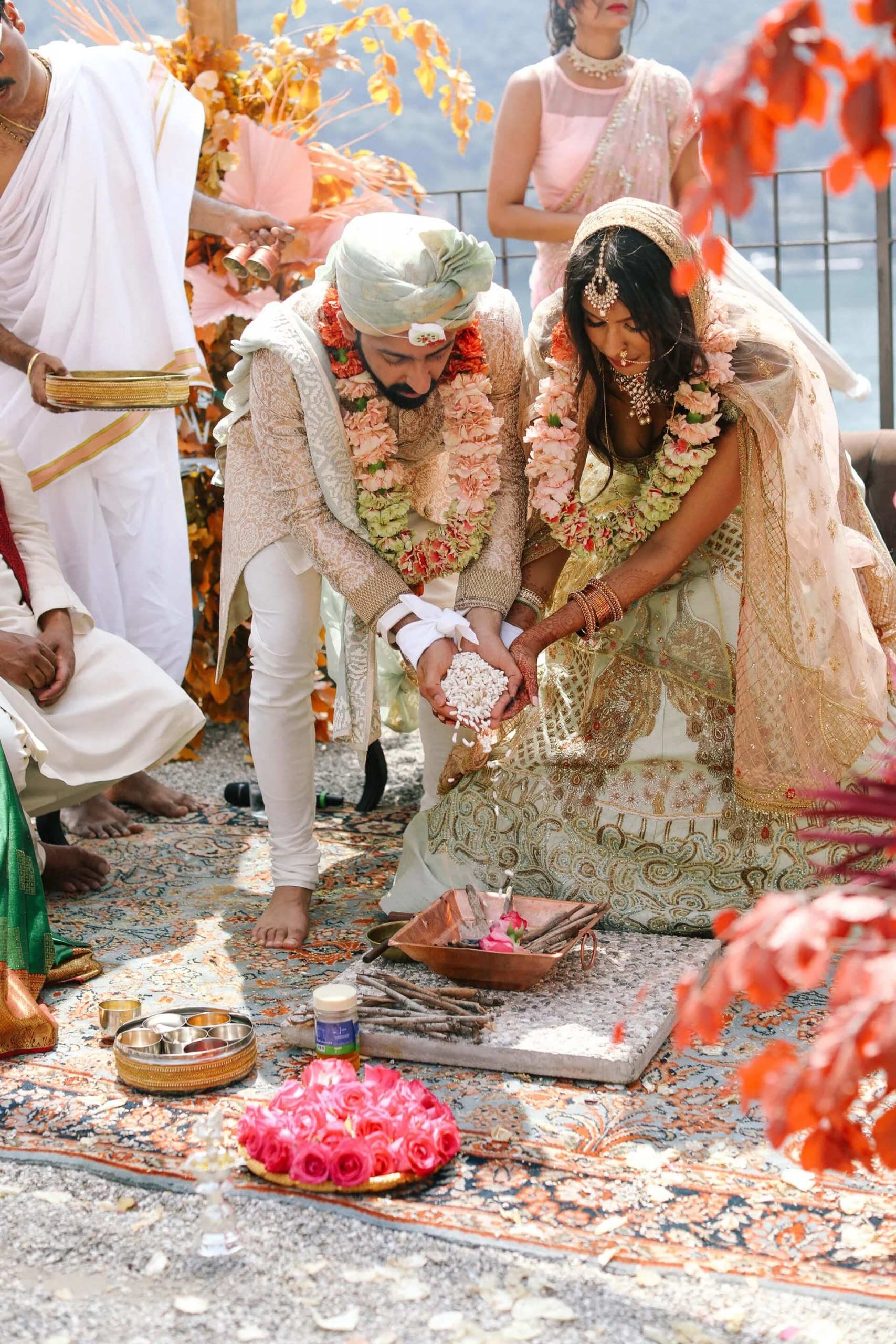 ritual do fogo sagrado casamento indiano
