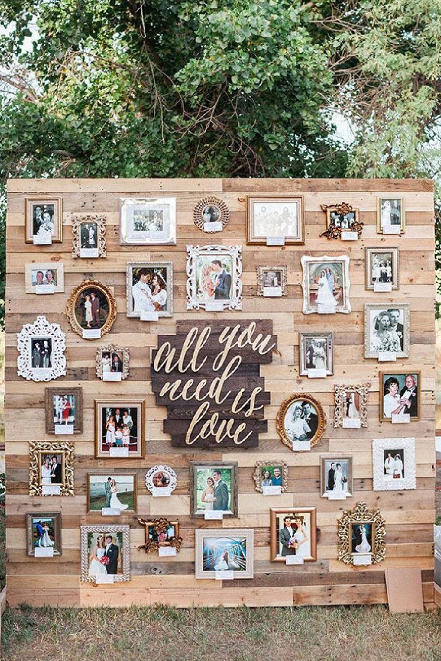  backdrop com fotos para bodas de ouro