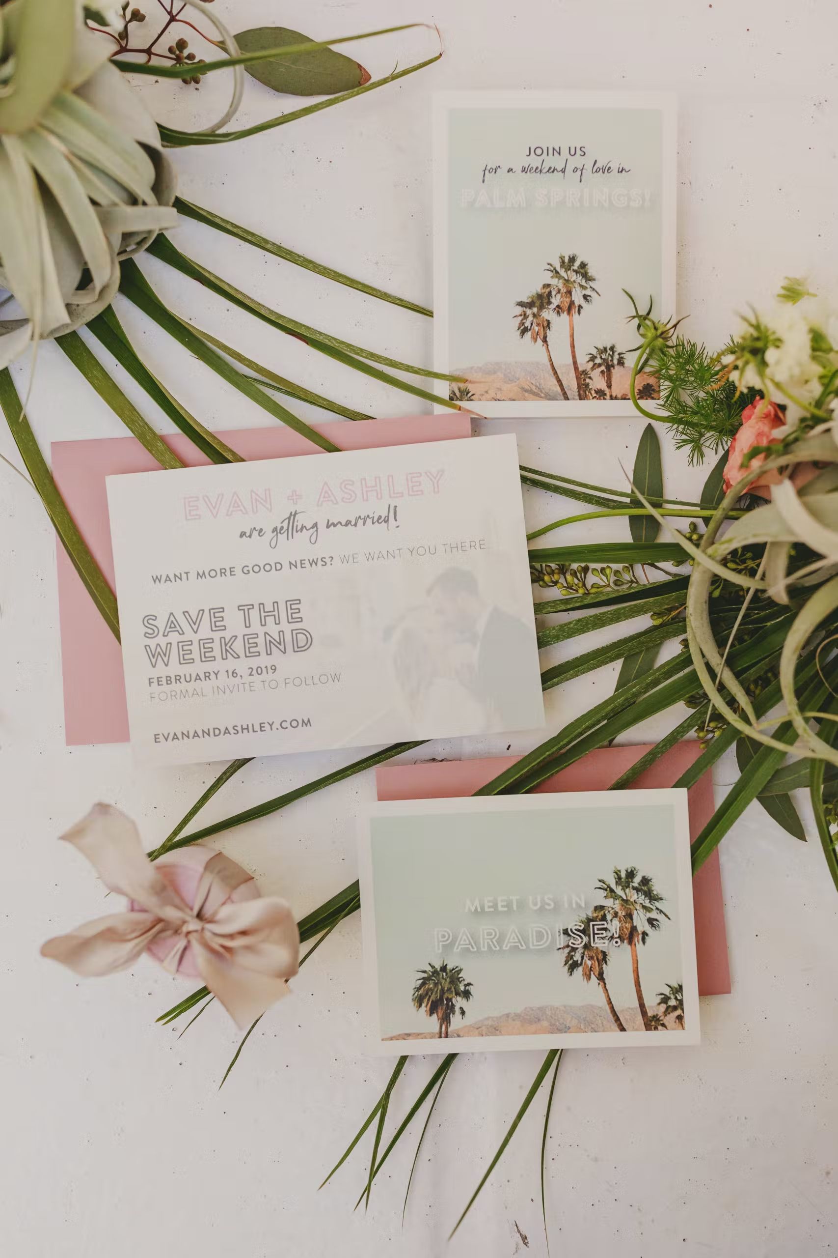 save the date para casamento em cancún floral