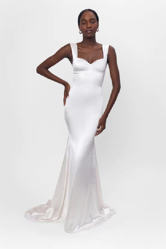 vestido de noiva simples minimalista