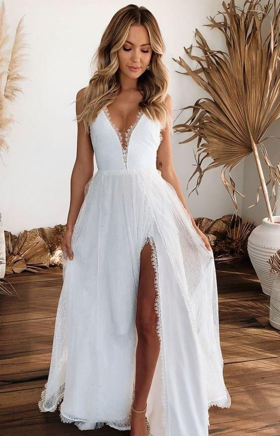 vestido de noiva simples para praia