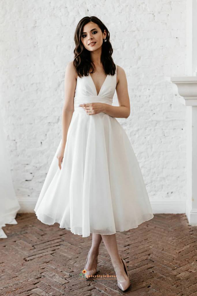 vestido de noiva simples curto