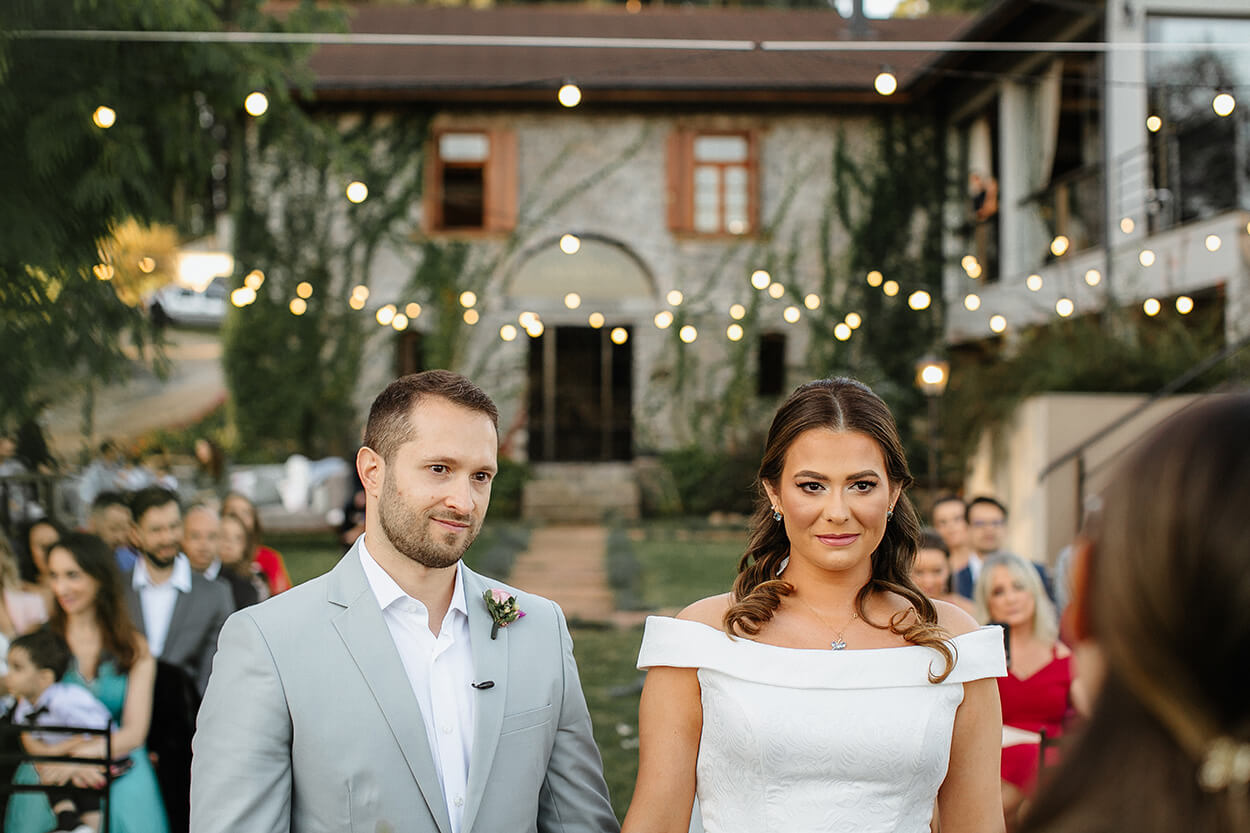 Noivos no mini wedding na La Casa Piemont