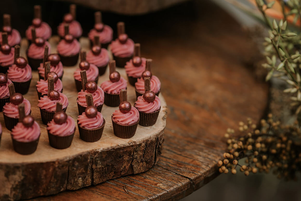 cupcakes cor de rosa