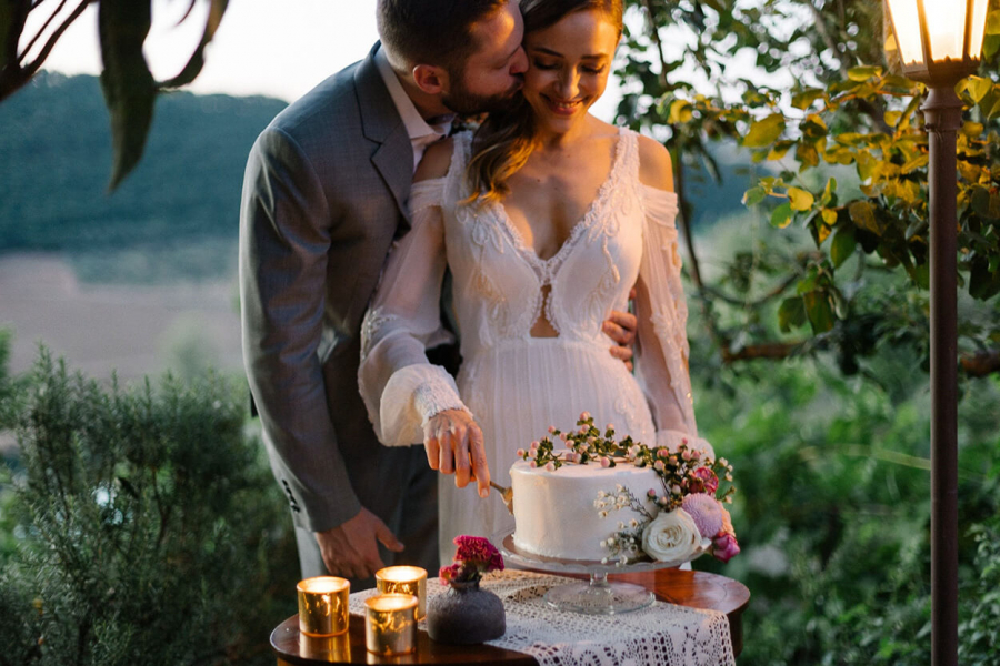Elopement wedding boho chic nas montanhas da Toscana