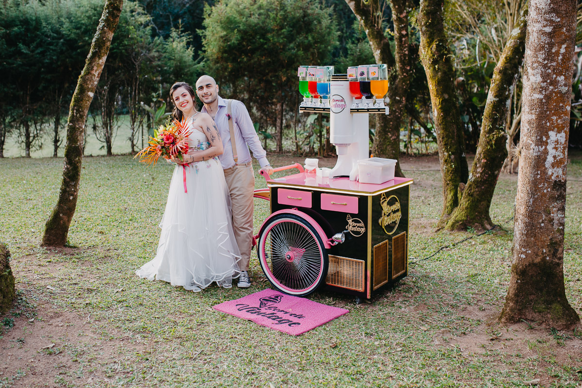carrinho de sorvete vintage para festa de casamento