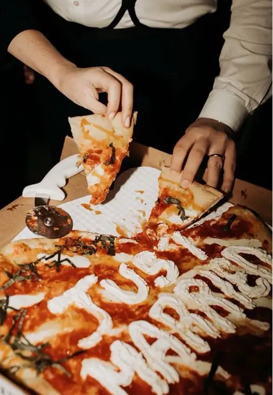 pizza no casamento como tendência em 2023