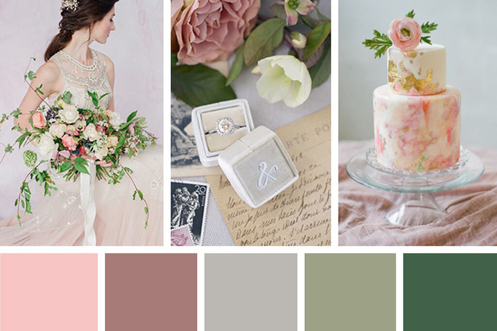 paletas de cores para decoração de casamento