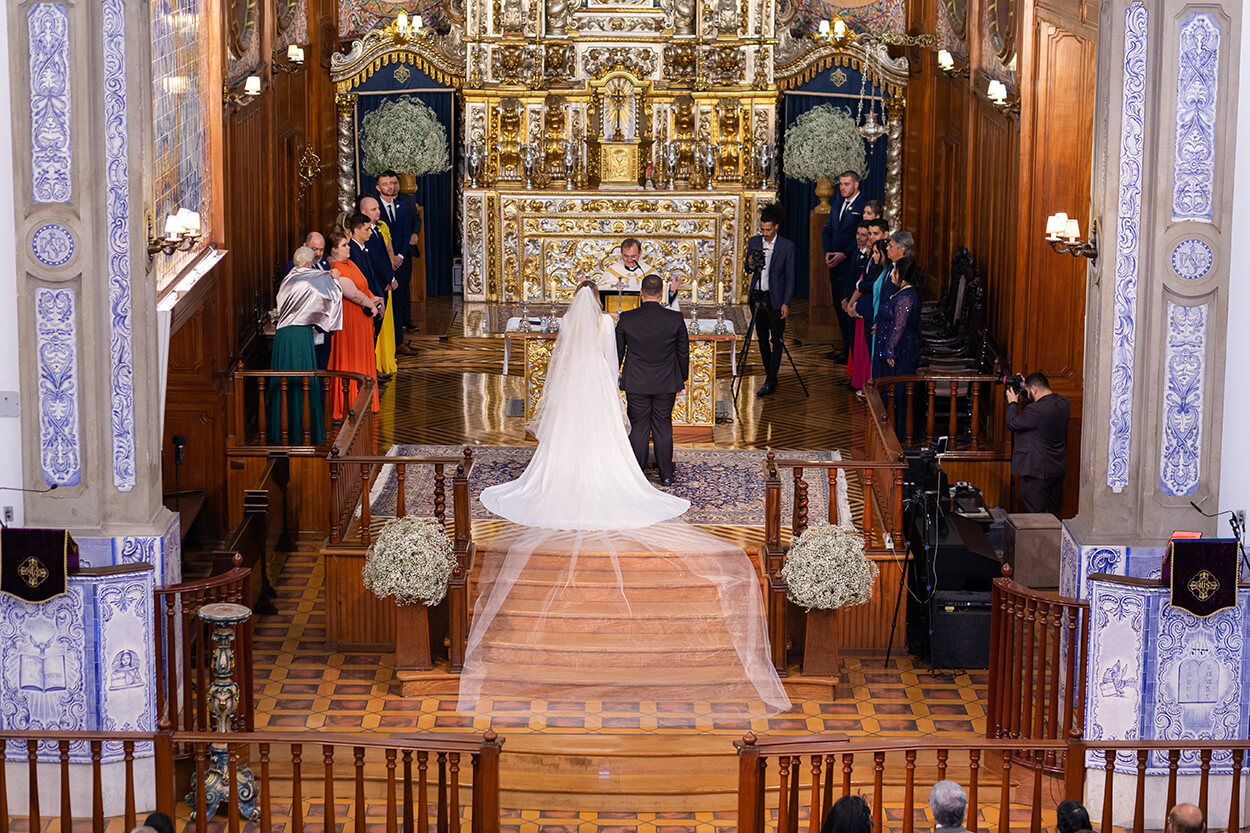 Cerimonia de casamento na Paroquia Nossa Senhora do Brasil