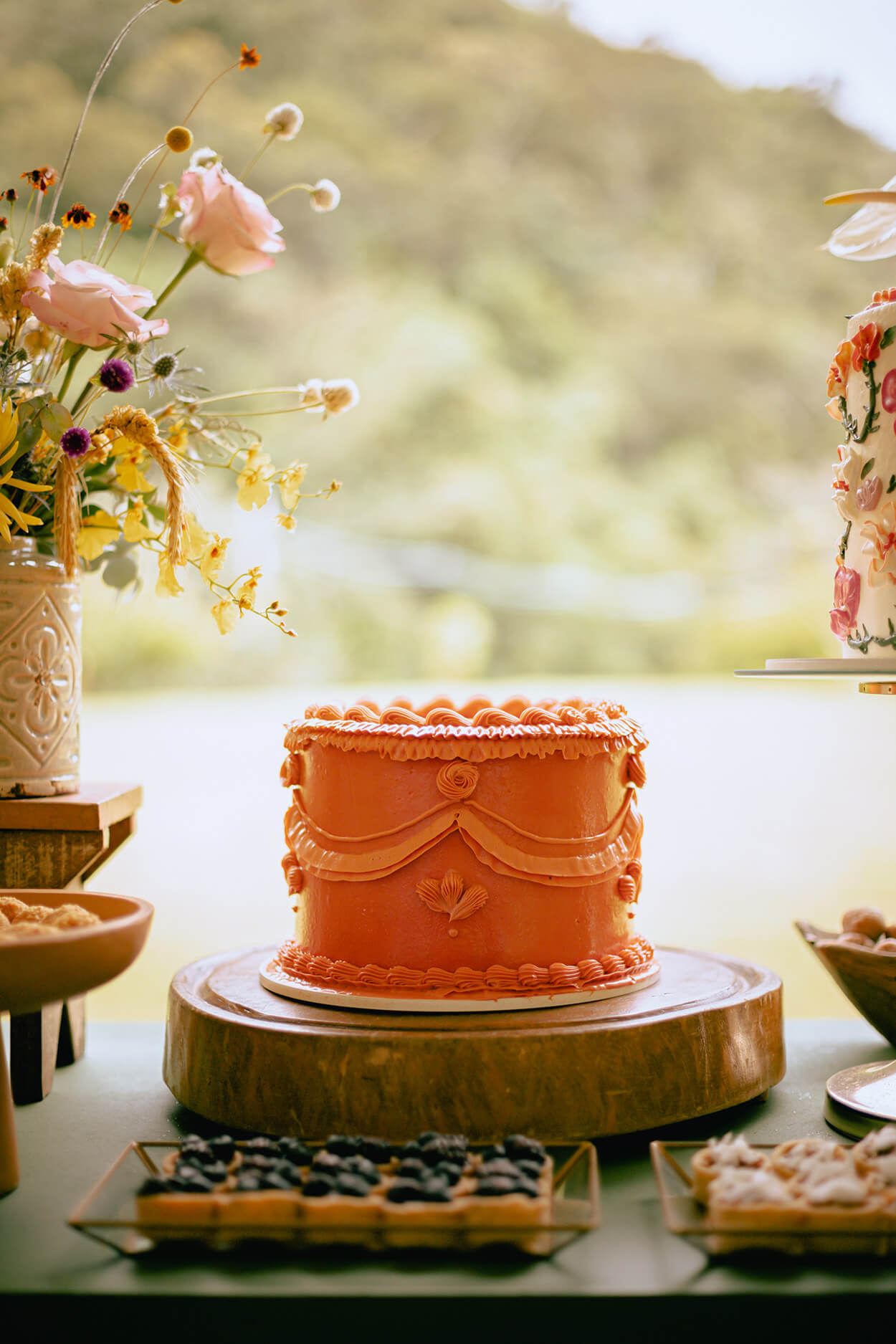 bolo de casamento laranja