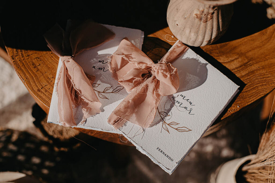 cadernos em algodão para votos de casamento